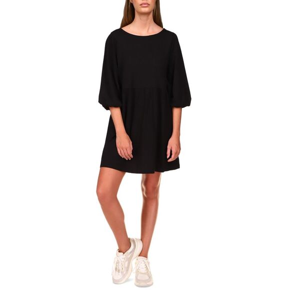 Sanctuary Solid Knit Dress In Black M - Picture 1 of 3